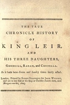 Title page of King Leir.